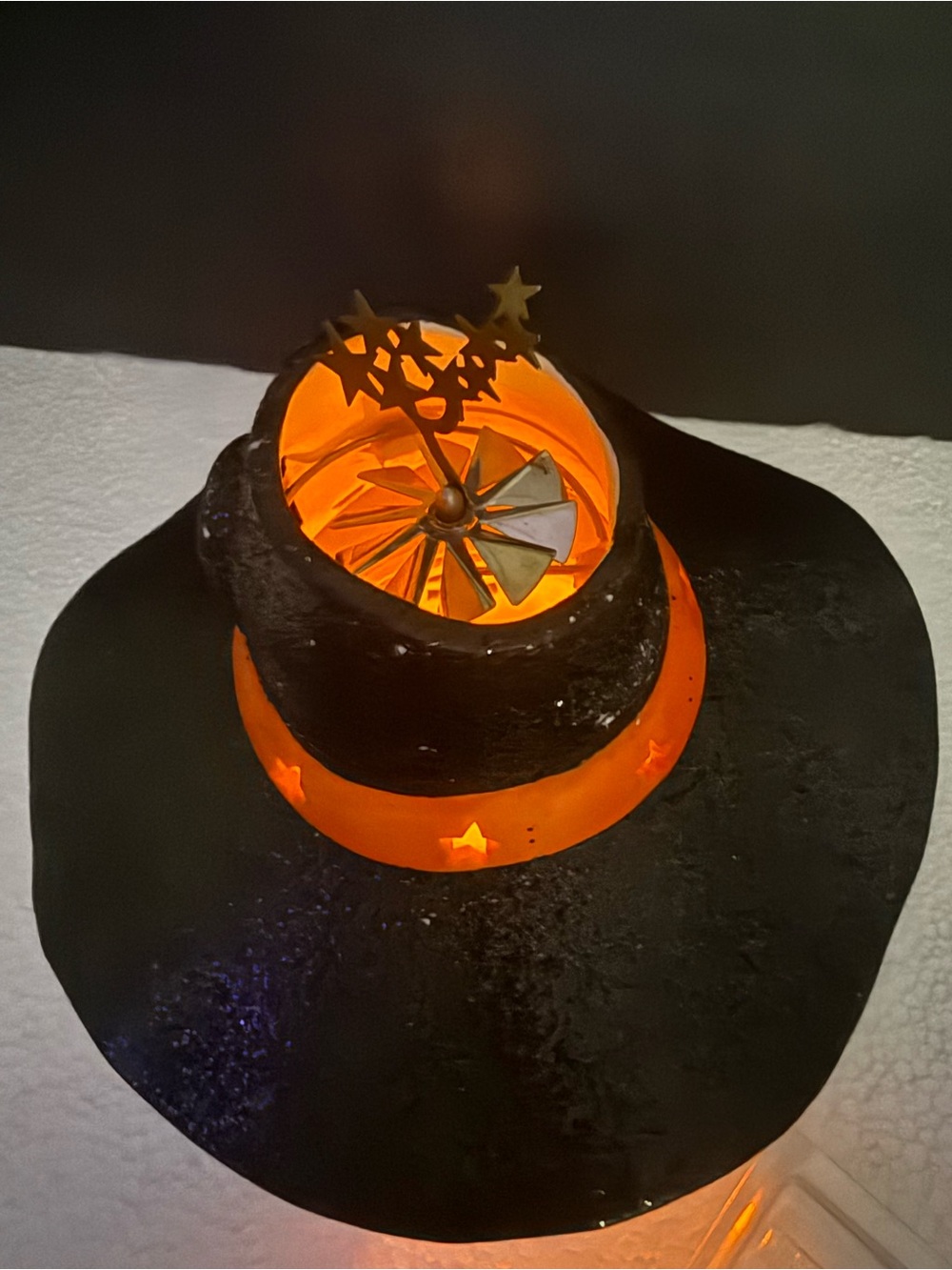 PartyLite Halloween Candle Holder Ceramic Pumpkin Witch House Retired Vintage - Picture 10 of 16
